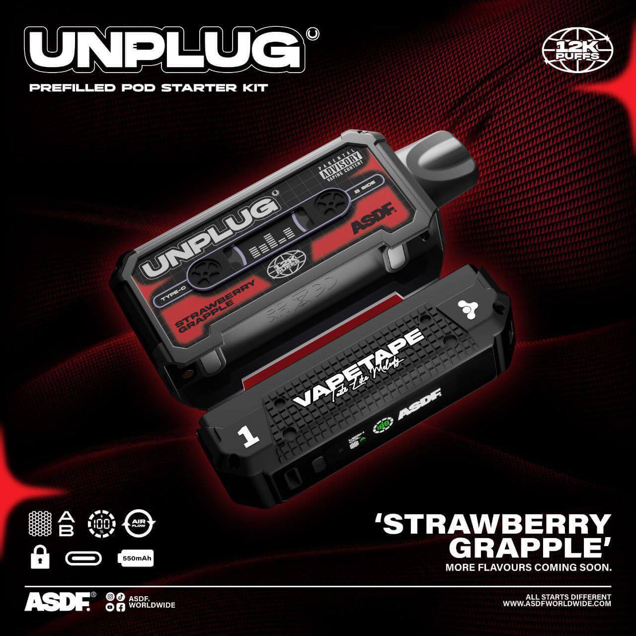 vapetape-unplug-12000-strawberry-grapple__(SG VAPE COD)