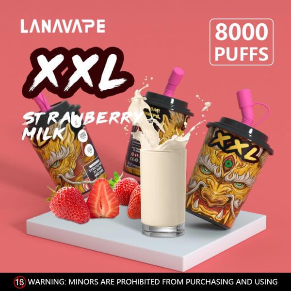 Lana-XXL-8000-Puffs-Strawberry-Milk-(SGVAPESGCOD)