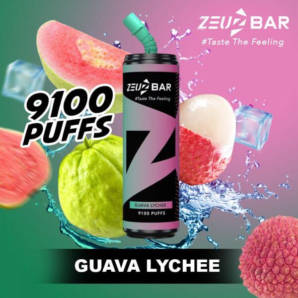 Zues-Bar-9100-Puffs-Guava-Lychee-(SGVAPESGCOD)